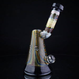 Chunk Glass X Cowboy Glass X McDaniel Glass Rainbow Swirl Millie Dewar Bubbler