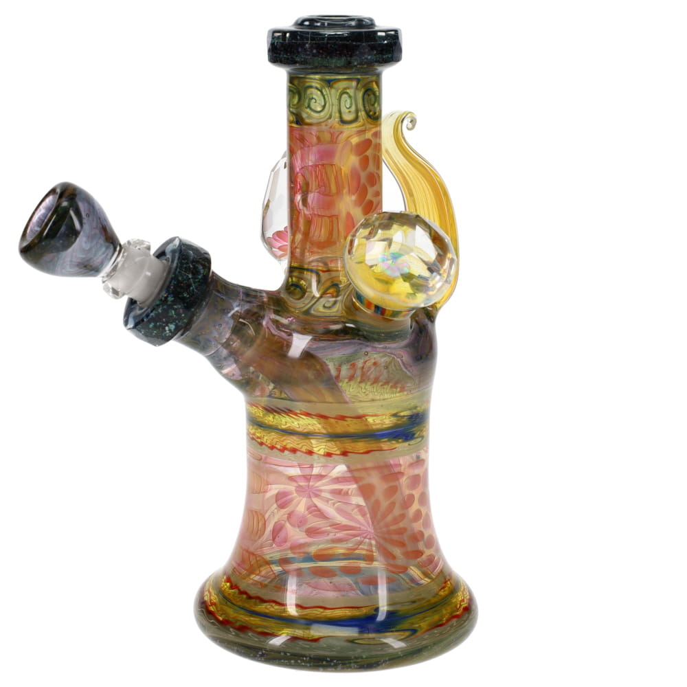 Cowboy Glass X Gato Glass X Gabe Glass Fully Fumed Faceted Bubbler