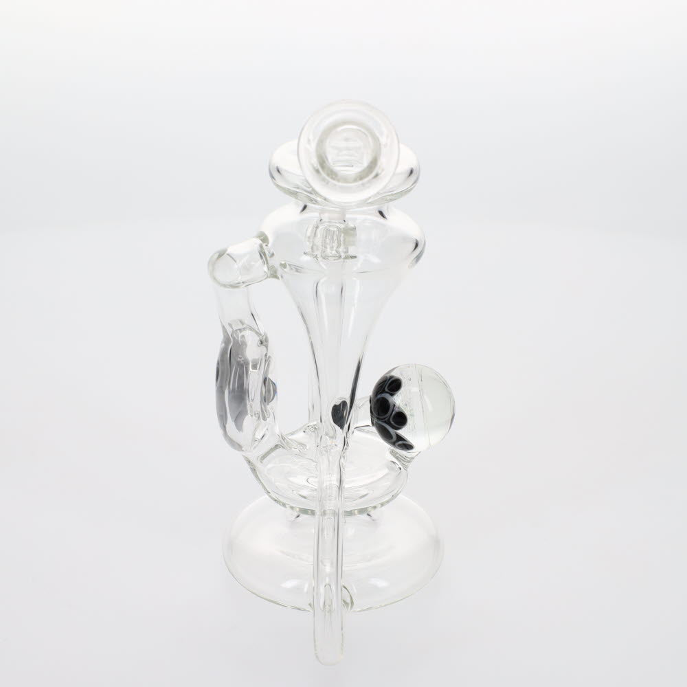 Dekal Glass Recycler with Dot Stack Donut and Dichro Marble SALE