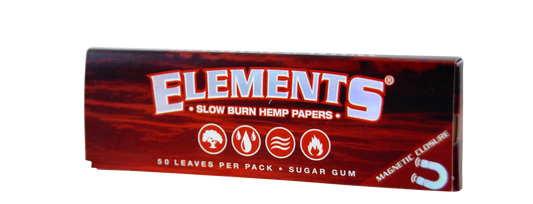 ELEMENTS® RED 1 ¼ Slow Burn Hemp Rolling Papers