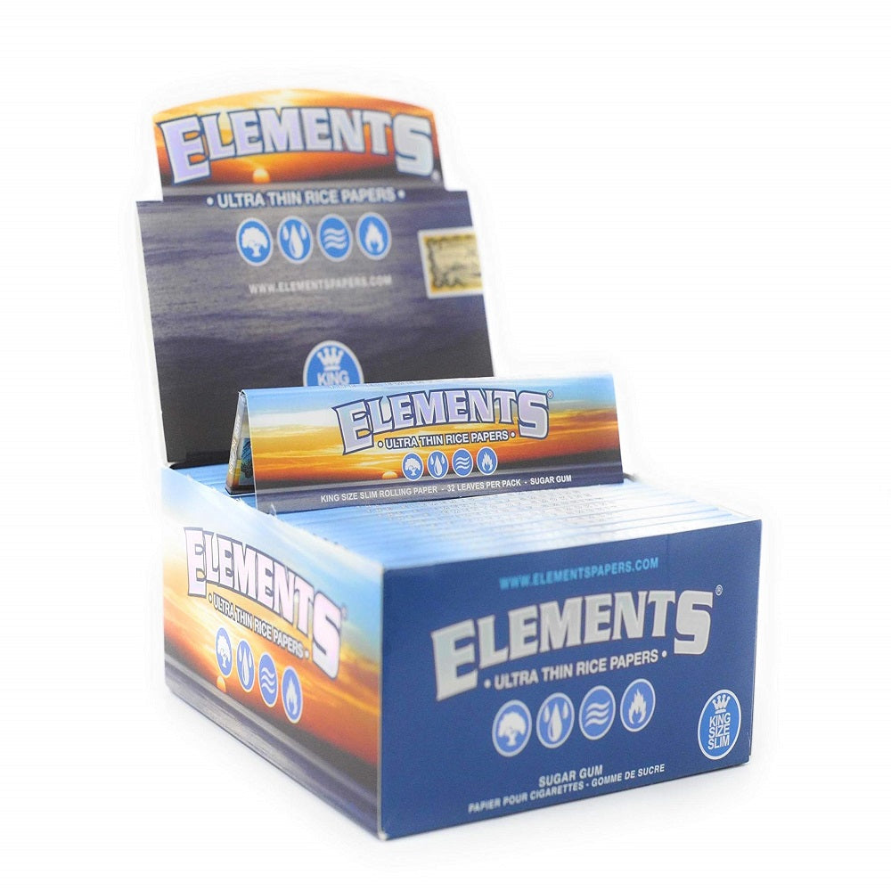 Elements King Size Slim Ultra Thin Rice Rolling Paper