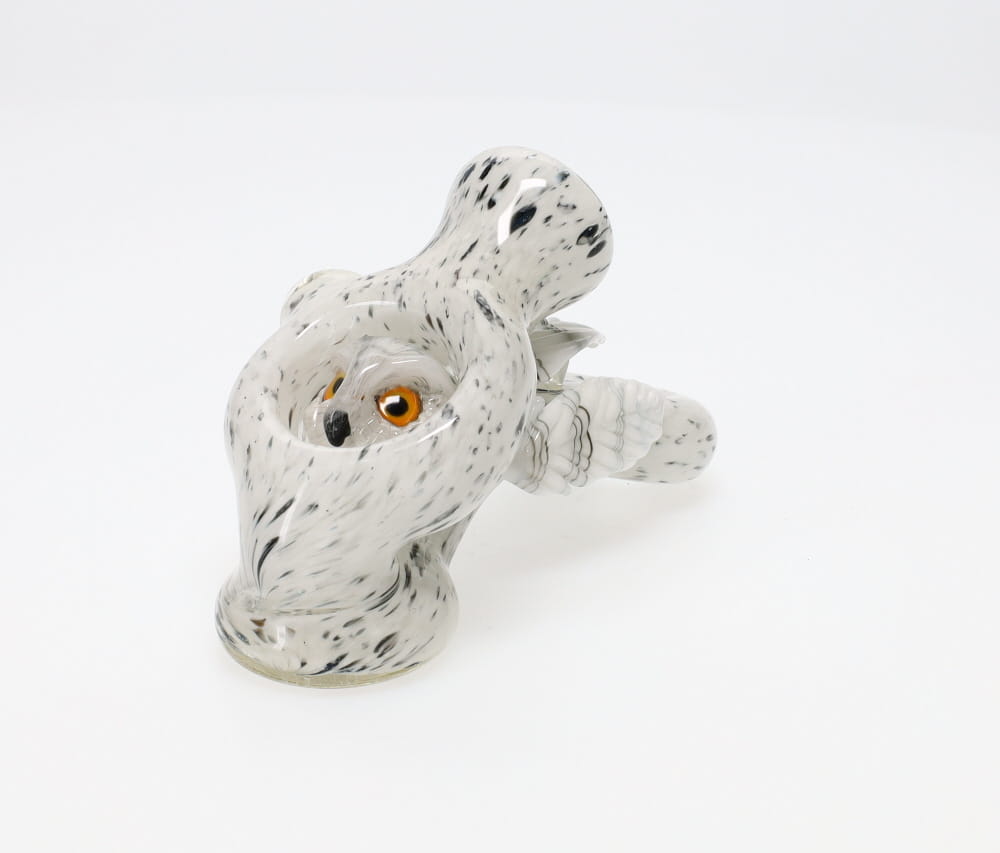 Four Winds Glass White Nesting Owl Sherlock