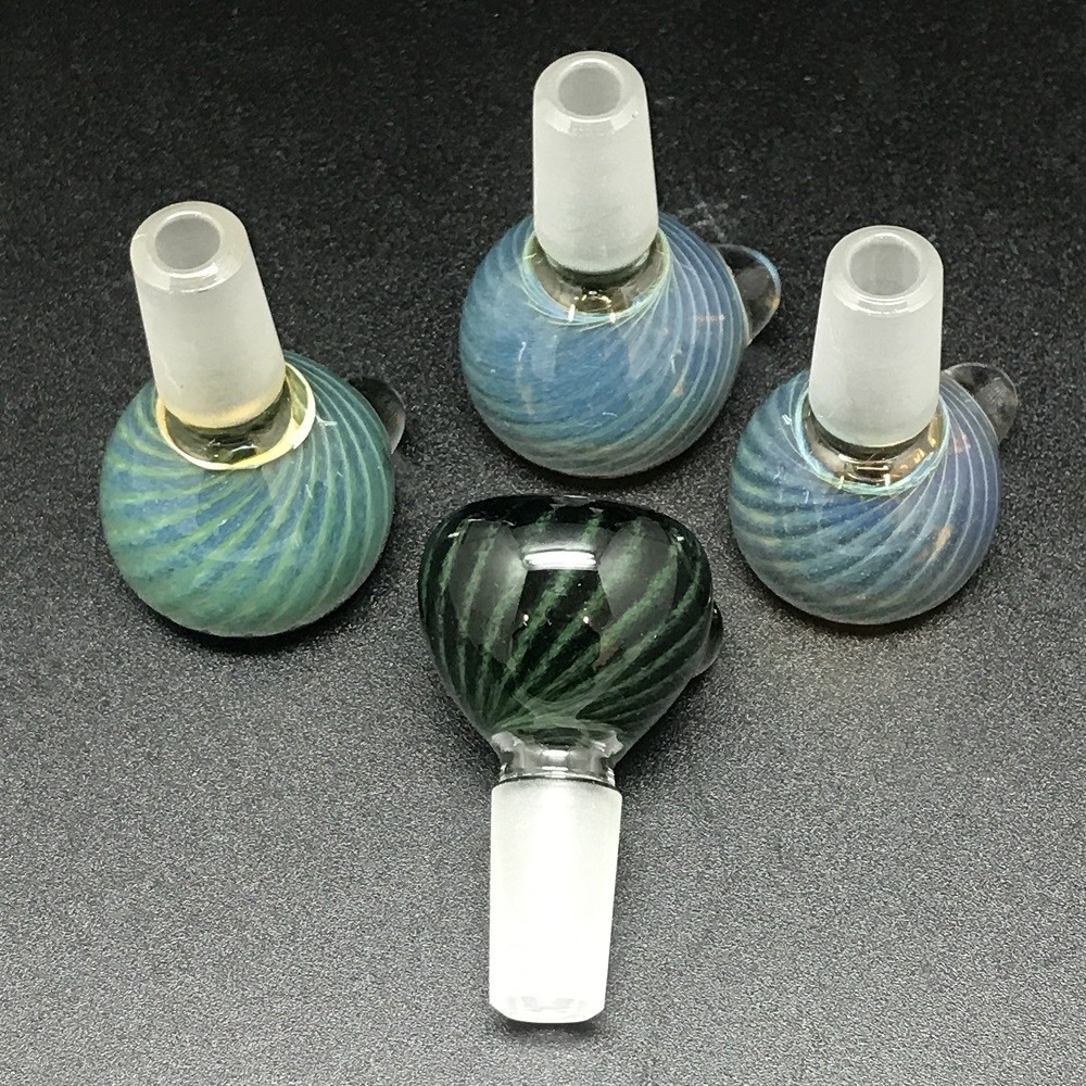 Frit Pinstripe Push Bowl 14mm Slide