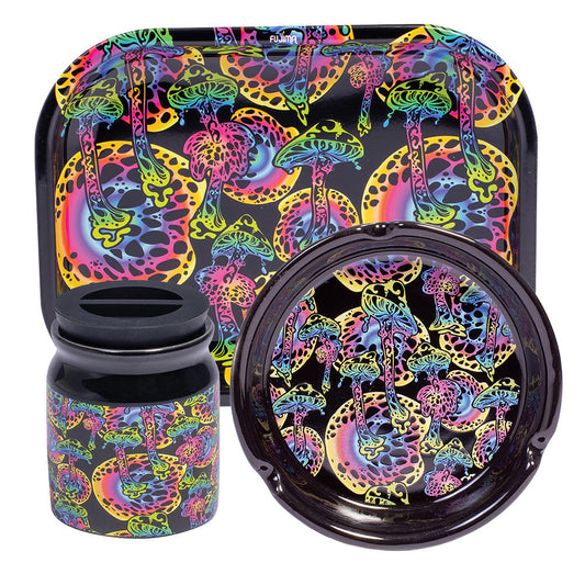 Smoking Essentials Gift Set - Neon Shrooms