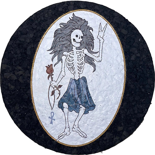 Grateful Dead Skeleton Mood Mat - Small Circle