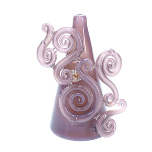 HAHA Glass Purple Satin Cubic Zarconia Cone