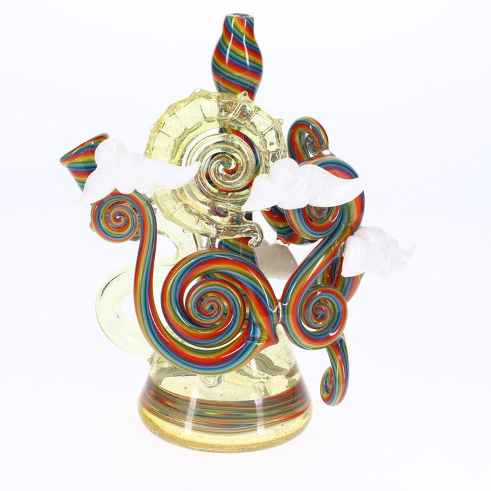 HAHA Glass Rainbow & Yellow UV Cloud Bubbler SALE