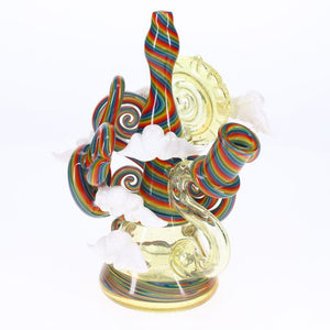 HAHA Glass Rainbow & Yellow UV Cloud Bubbler SALE