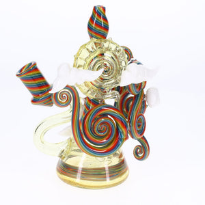 HAHA Glass Rainbow & Yellow UV Cloud Bubbler SALE