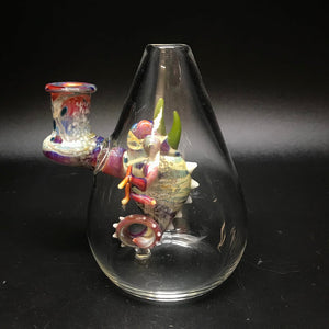 Hardman Art Glass Colorful Chameleon Bubbler