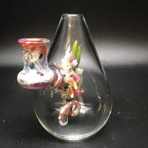 Hardman Art Glass Colorful Chameleon Bubbler