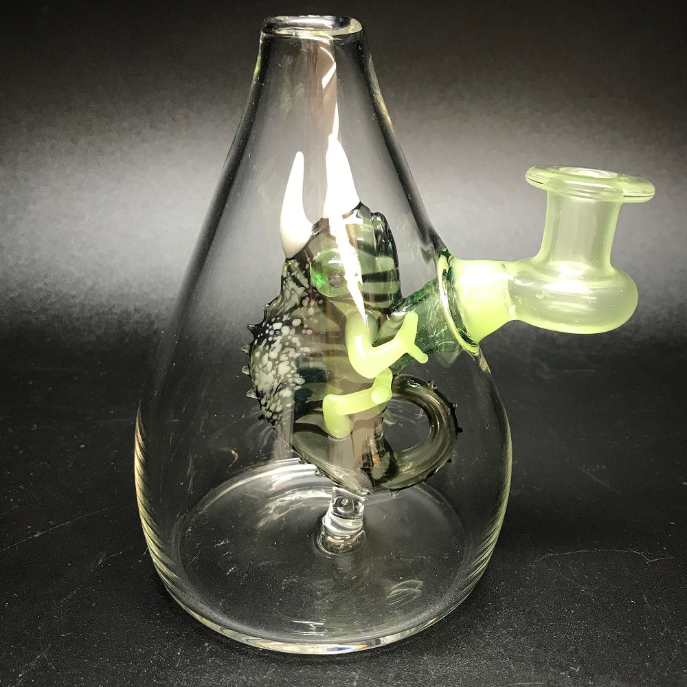 Hardman Art Glass Slyme Chameleon Bubbler - Slyme