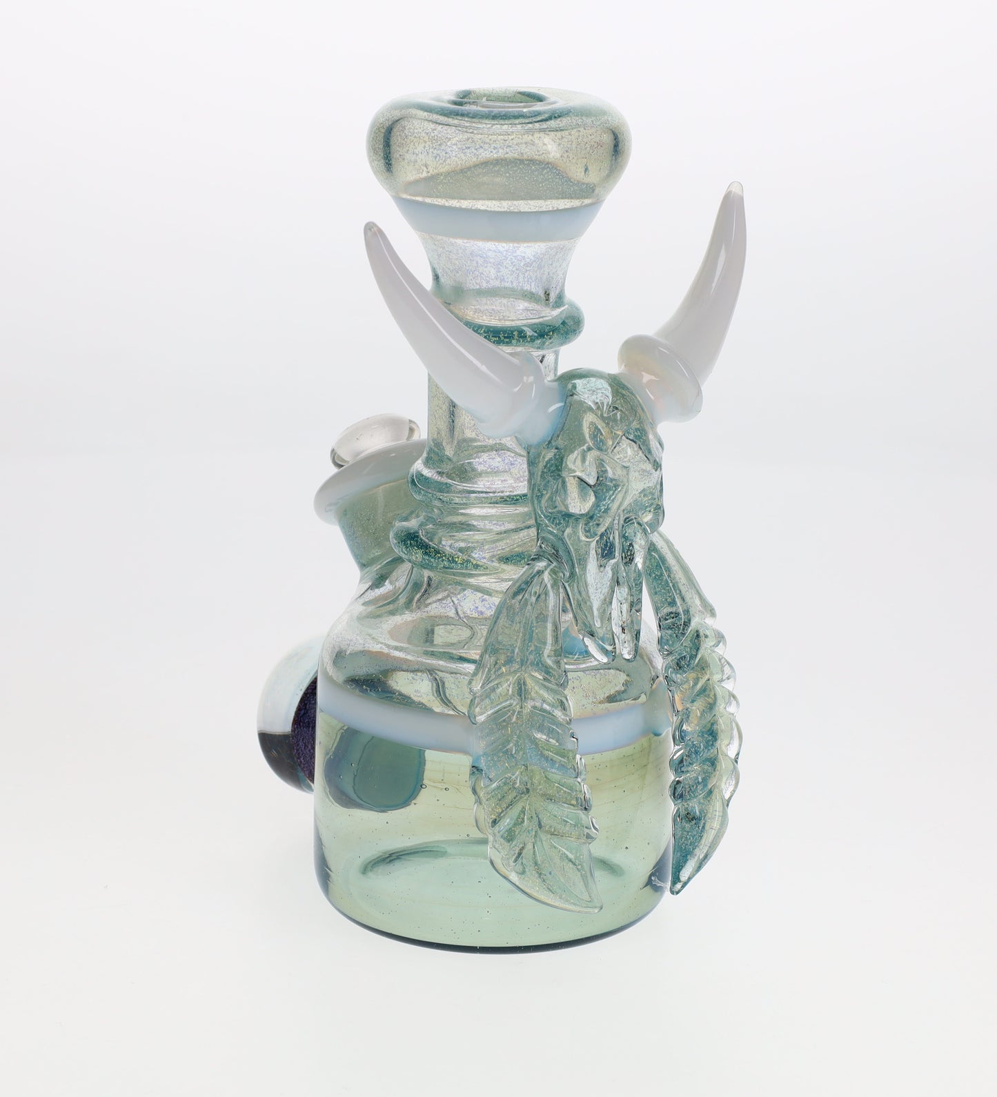 Hicdogg Glass Aqua Dichro Cannabull Bubbler