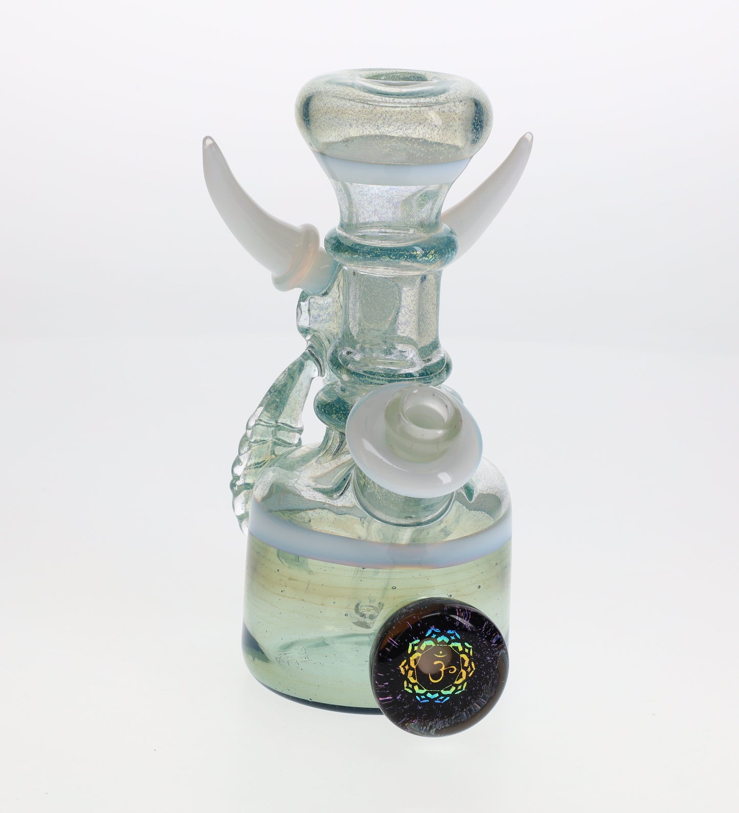 Hicdogg Glass Aqua Dichro Cannabull Bubbler