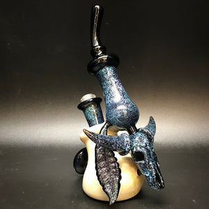 Hicdogg Glass Blue Dichro Cannabull Bubbler