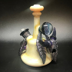 Hicdogg Glass Purple Dichro Cannabull Bubbler