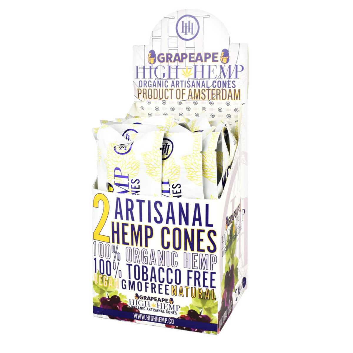 High Hemp Organic Artisanal Pre-rolled Cones - Grape Ape