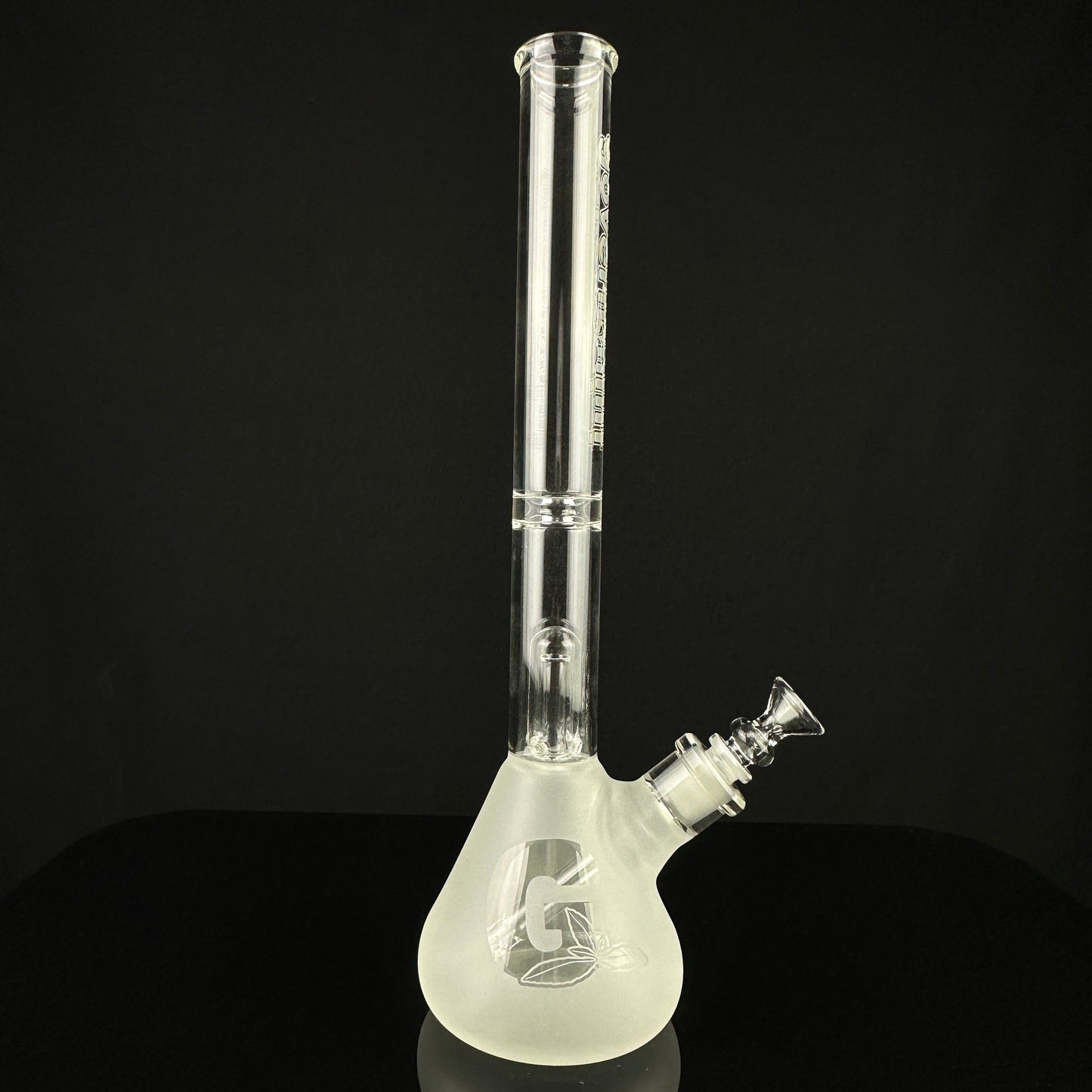 Governmint Glass Clear 9mm Thick Dome Perc Sandblasted Mini Beaker