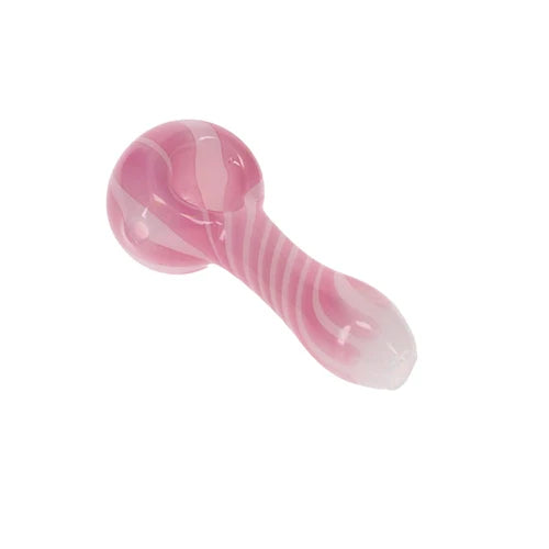 Goldy Pink Jade White Striped Spoon