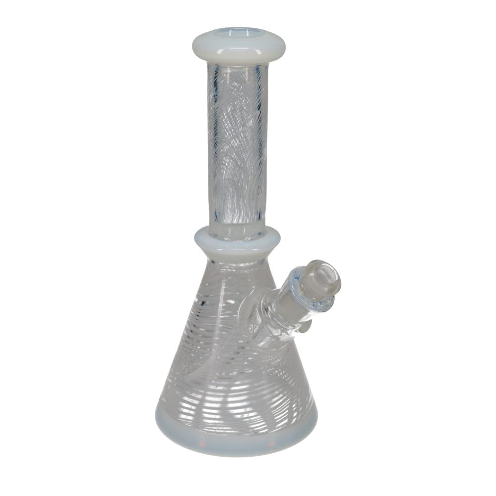 Jack Steele Glass White Fold Over Beaker with Q-Tip Cup