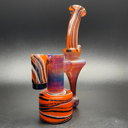 Jeff Glass Art Purple & Amber Fumed R³