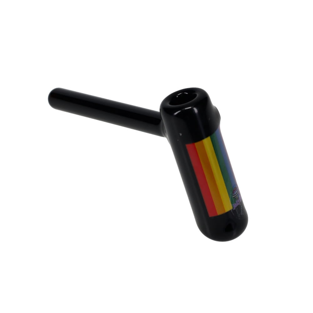 Jellyfish Glass Small Pride Bubbler - Black