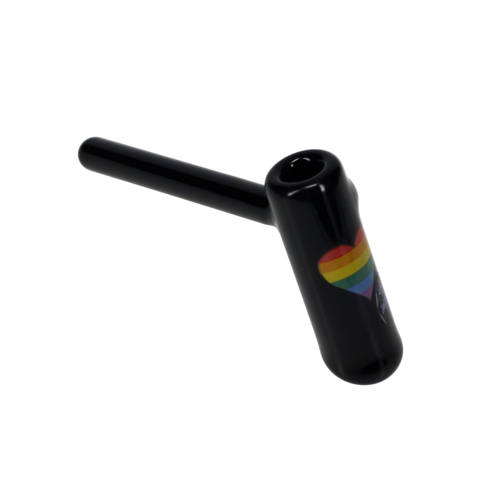 Jellyfish Glass Small Pride Bubbler - Black