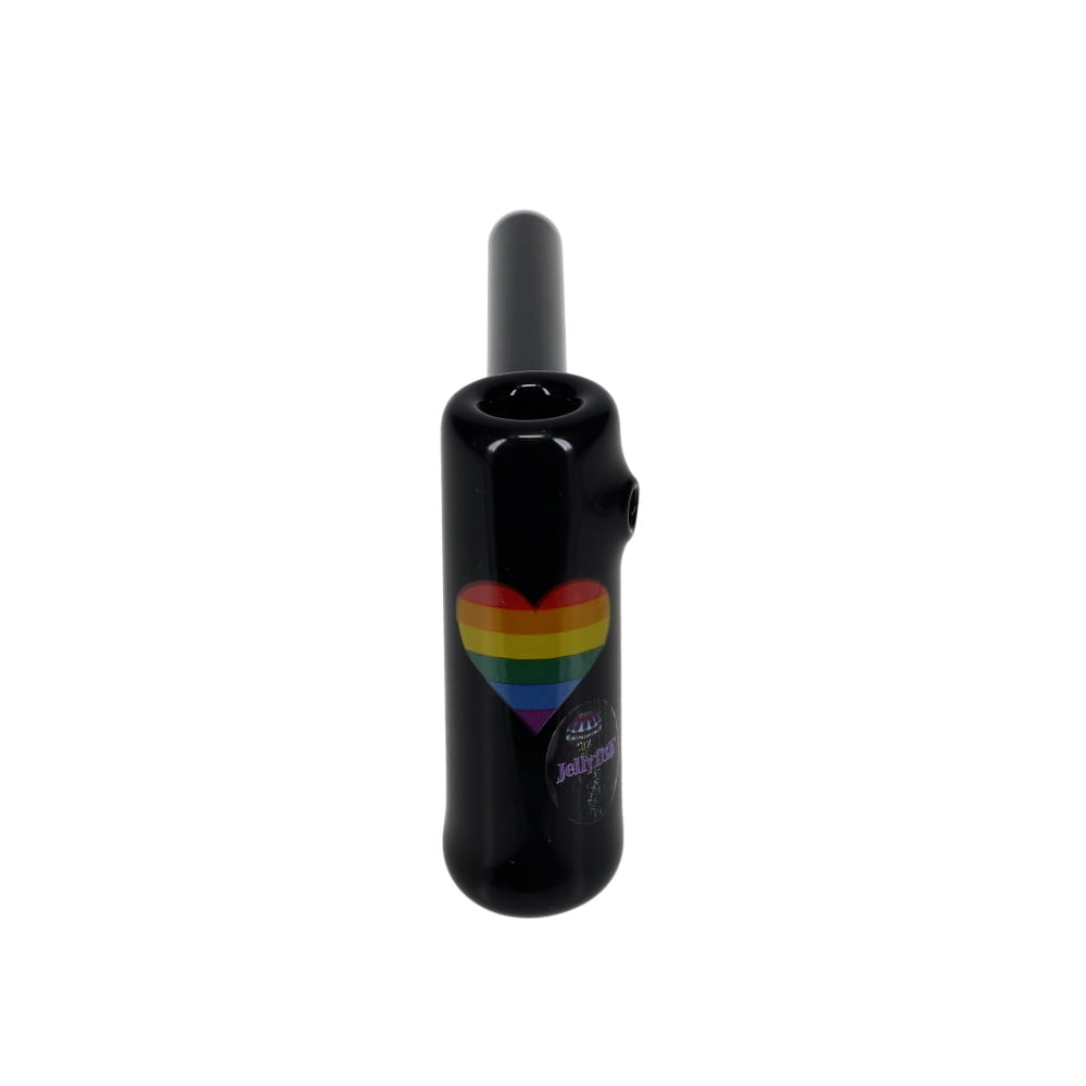 Jellyfish Glass Small Pride Bubbler - Black