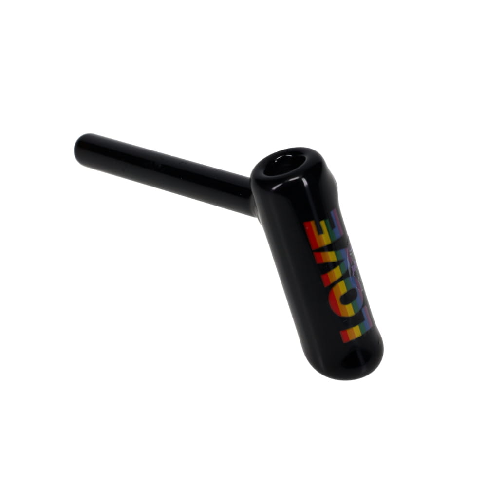 Jellyfish Glass Small Pride Bubbler - Black