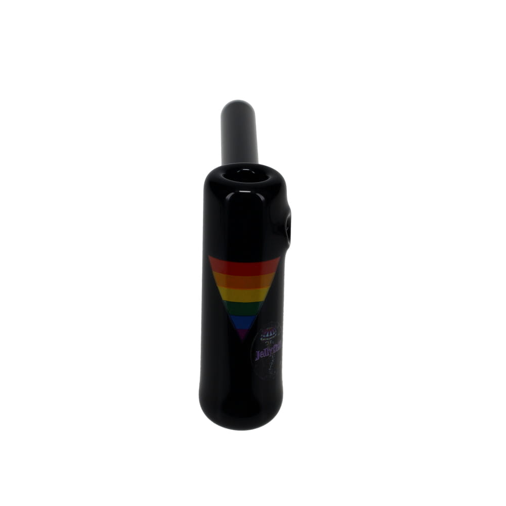 Jellyfish Glass Small Pride Bubbler - Black