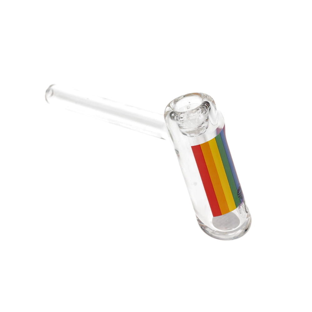 Jellyfish Glass Small Pride Bubbler - Clear