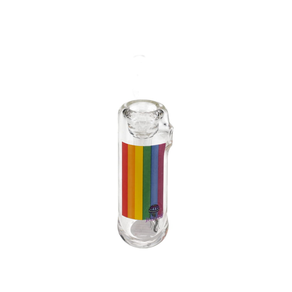 Jellyfish Glass Small Pride Bubbler - Clear