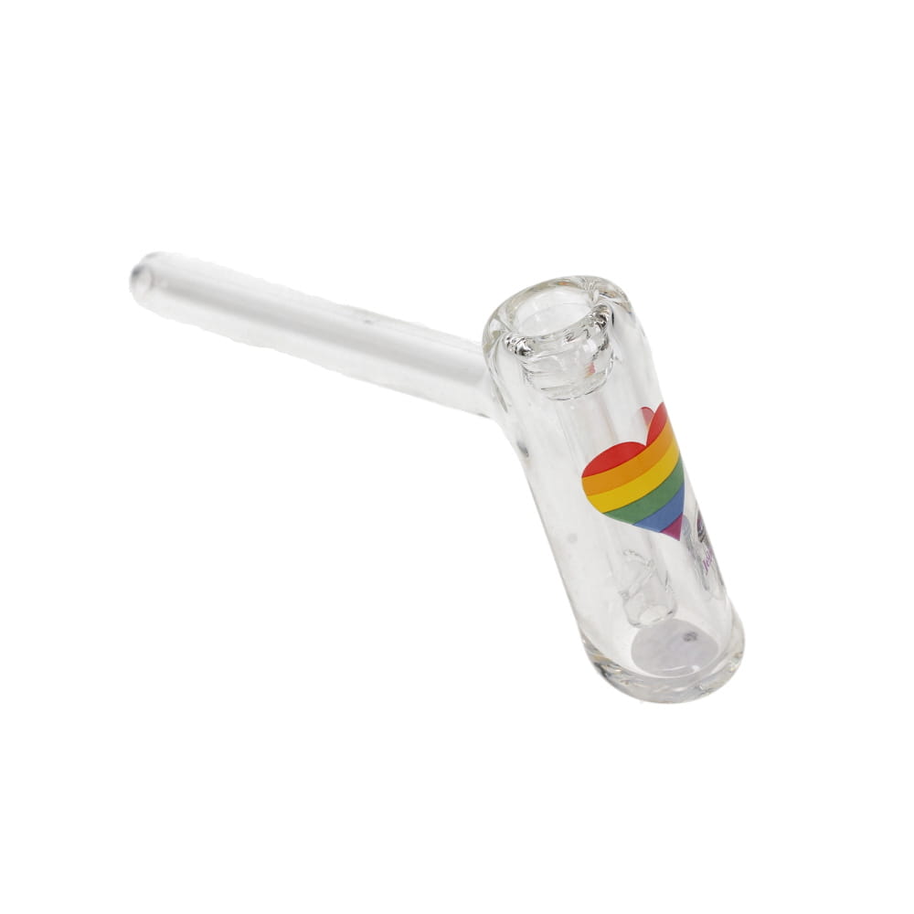 Jellyfish Glass Small Pride Bubbler - Clear