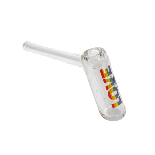 Jellyfish Glass Small Pride Bubbler - Clear