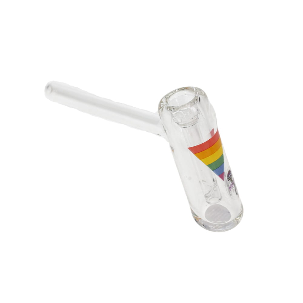 Jellyfish Glass Small Pride Bubbler - Clear