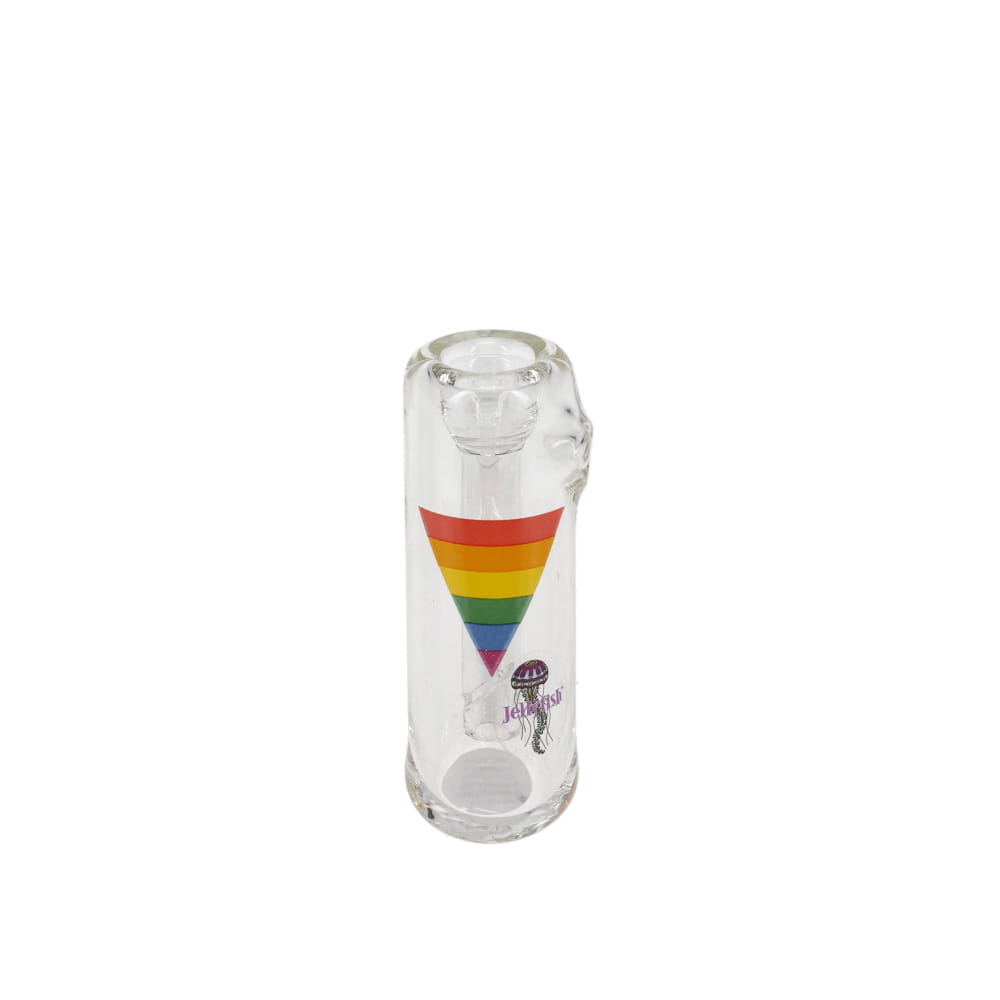 Jellyfish Glass Small Pride Bubbler - Clear