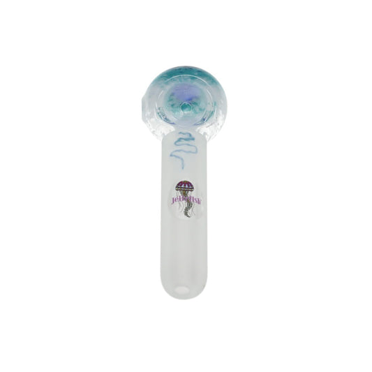 Jellyfish Glass Blue and White Frit Frosted Mini Spoon