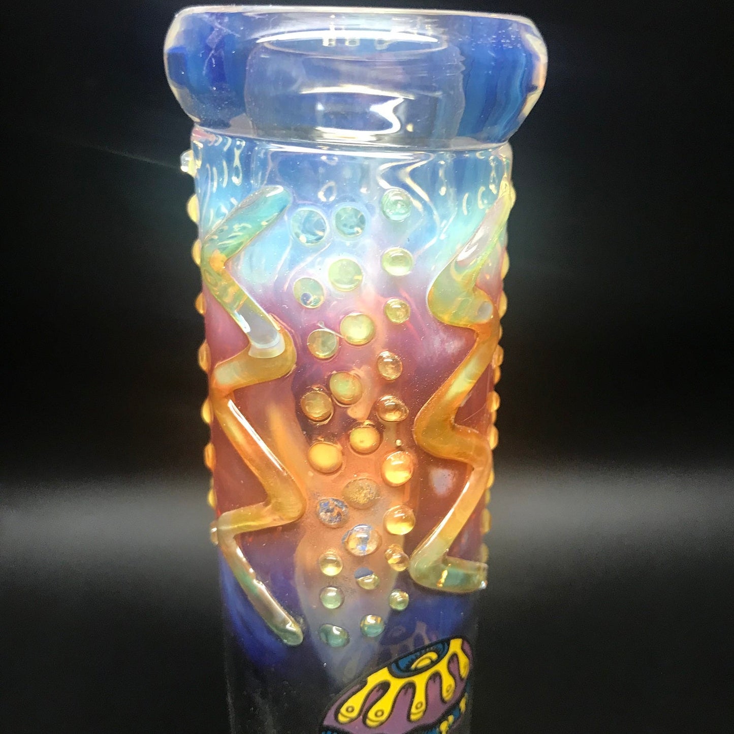 Jellyfish Glass Gold Silver Fumed Worked 7m Beaker