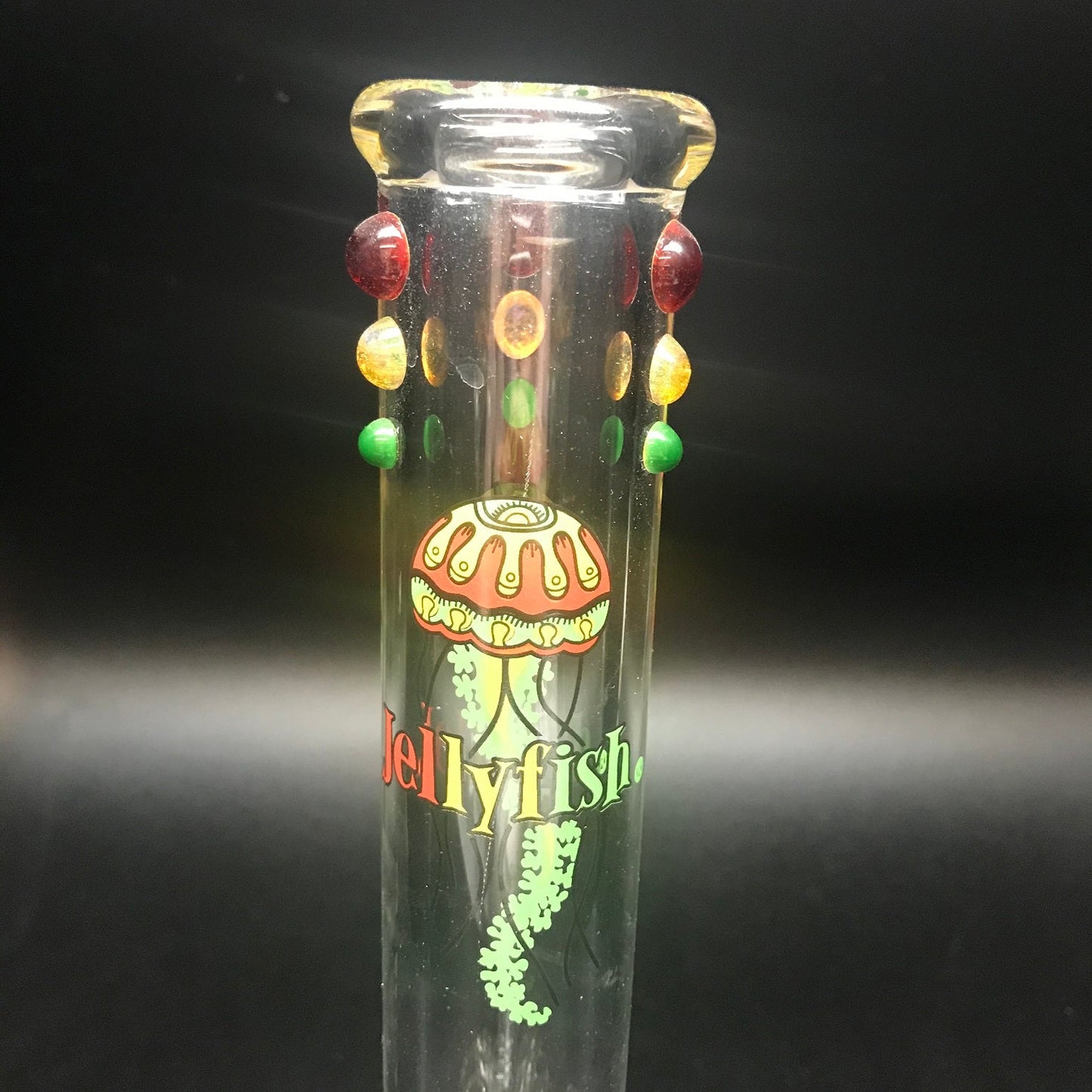 Jellyfish Glass Rasta Logo 7 Water Pipe