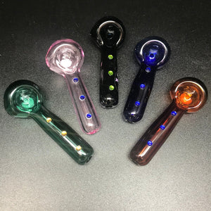 Jellyfish Glass Solid Color Sparkle Pipe