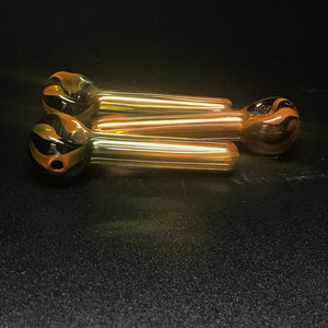 Jellyfish Glass Teenie Weenie Black & Gold Pipe