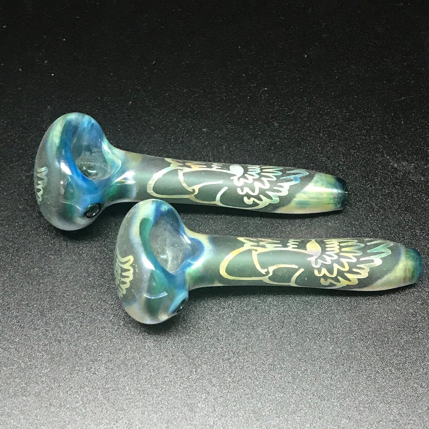 Joe Palmero Glass Etched Flying D Pipe