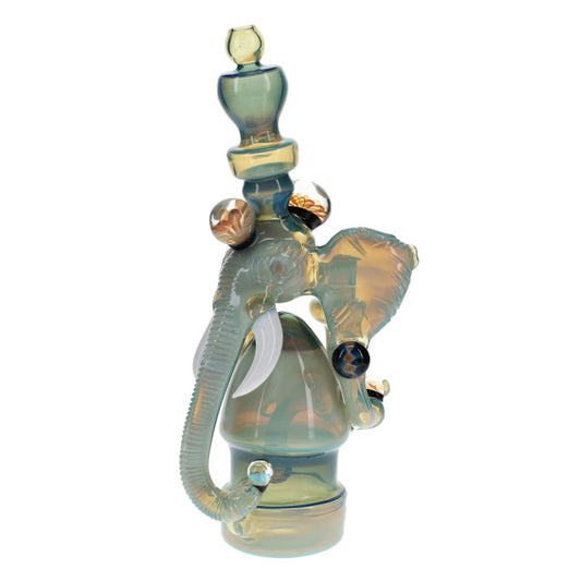 Jahnny Rise Glass Blue & Purple CFL Elephant Recycler