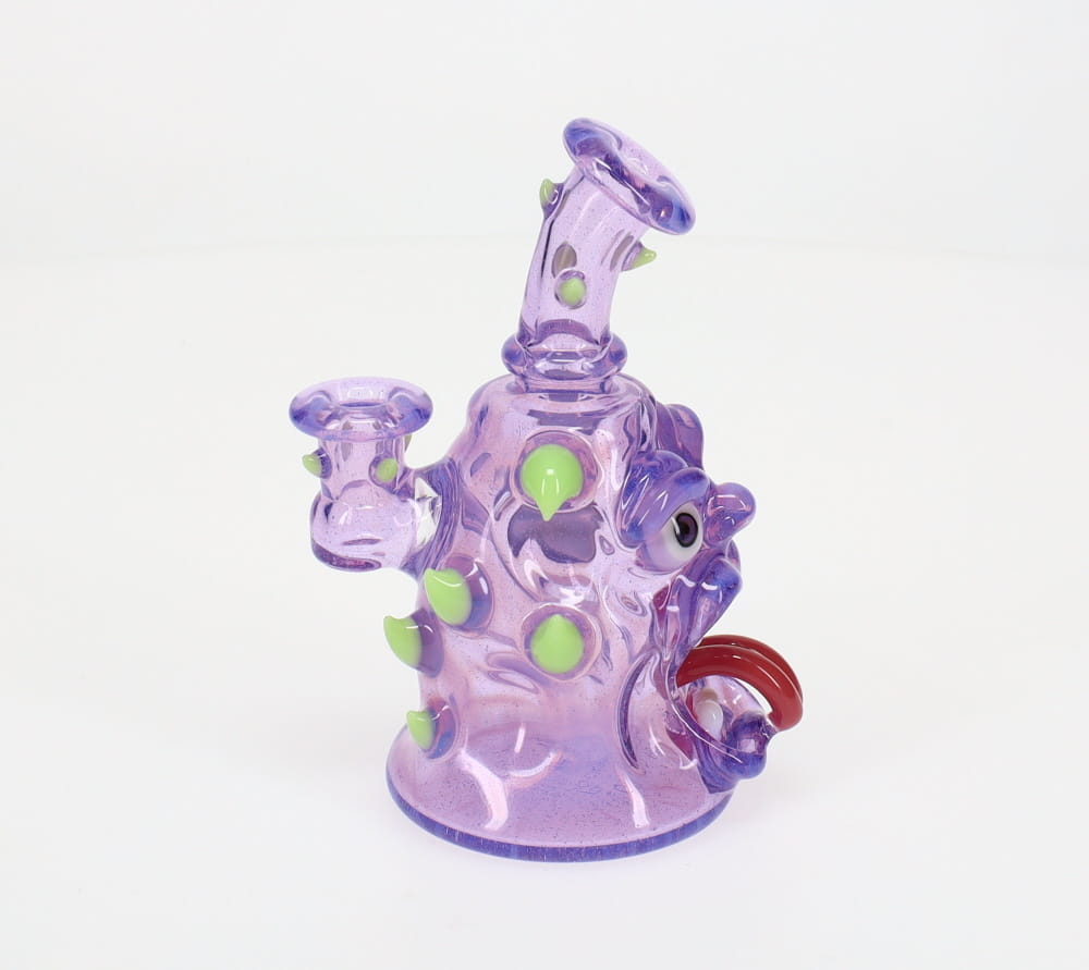 Kaleb Folck Glass Purple Face Rig with Carb Cap