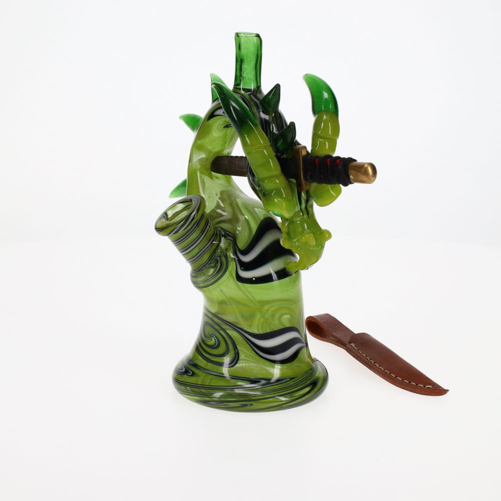 Kazy Glass X Nitro Glass Green Wig Wag Dragon