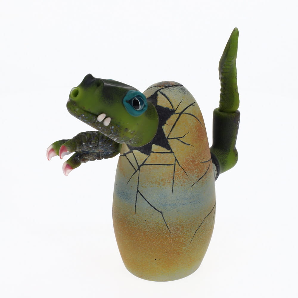 Kid Dino Glass Green Hatchling