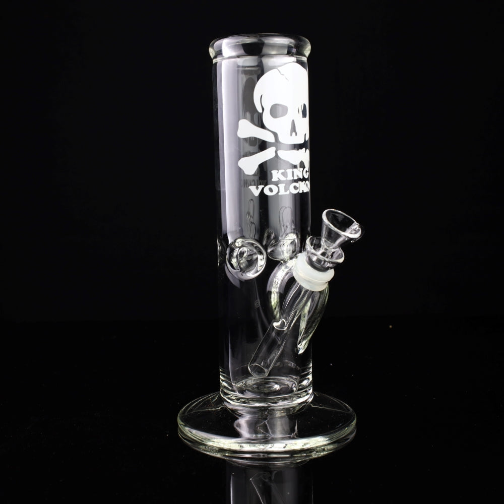 King Volcano 50mm Skull Ice Pinch Straight Tube 8" - 9mm