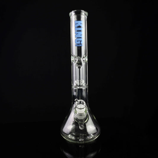 King Volcano 15” Clear Showerhead Perc 50mm Beaker - 9mm SALE