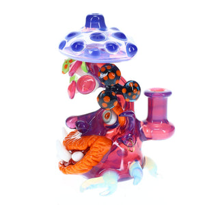 Kyru Glass Purple Orange Shroomie