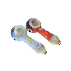 Liberty503 Glass Carved Cap Mini Spoon